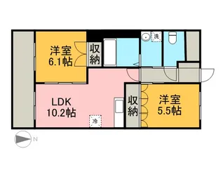 コンフォールヴィレッジ【1階】の間取り