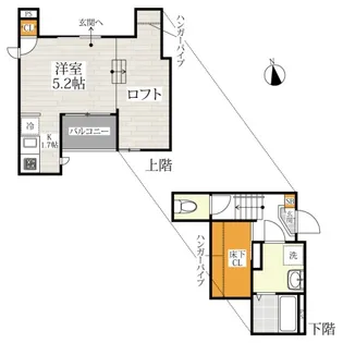 熊本県熊本市中央区坪井5丁目【アパート】の間取り