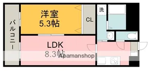 ライズ平成さくら通り【4階】の間取り