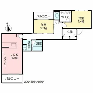 LH5101 KUHONJI【3階】の間取り