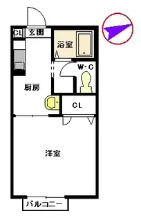 USジャンクション B棟【2階】の間取り