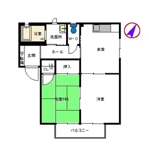 熊本県宇城市松橋町内田【アパート】の間取り