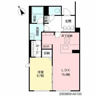 シャーメゾン水前寺イーストコート【1階】の間取り