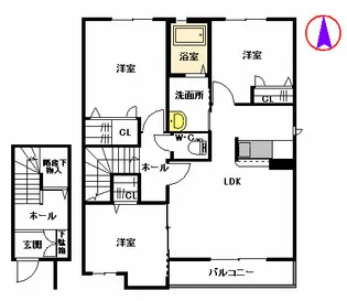 エトワール水前寺【2階】の間取り