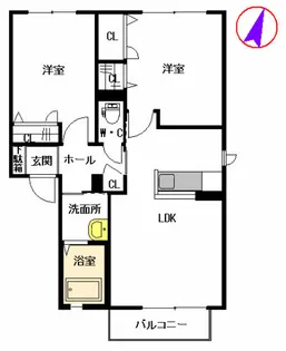 ライフステージ長嶺 A棟【202号室】の間取り