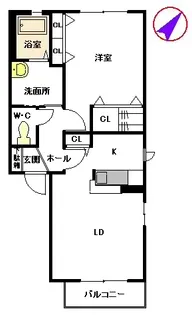 シャトーグローリー A棟【2階】の間取り