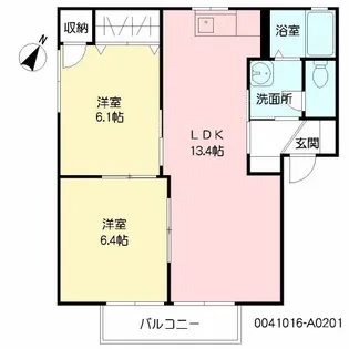 ソレイユ A棟【2階】の間取り