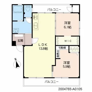 柳原ハイツ【1階】の間取り