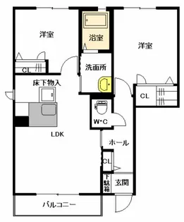 サンビレッジ定府【1階】の間取り