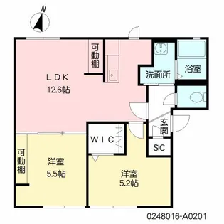 パルク・ヴァン A棟【2階】の間取り