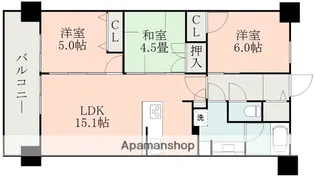 ブランシエラ熊本中央【603号室】の間取り