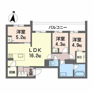 ALOHA O.E【201号室】の間取り