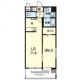 1LDKの間取り画像