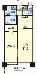 1LDKの間取り画像
