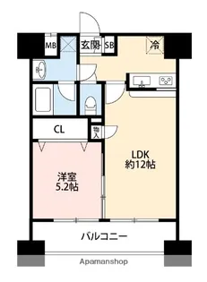 フォーエス新町【8階】の間取り