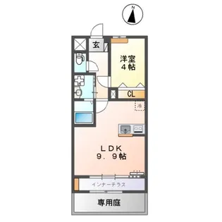 シャンボール南高江【1階】の間取り
