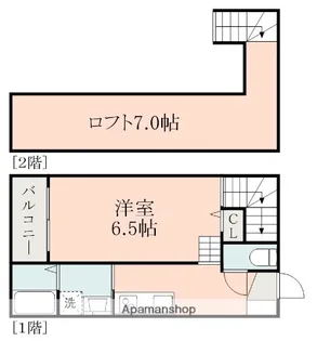 アドバンスKASHIMA【102号室】の間取り