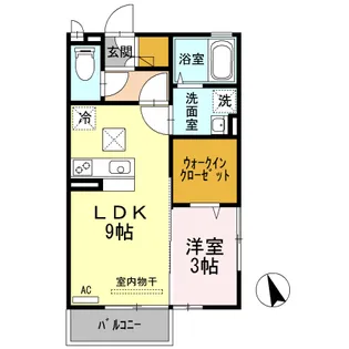 アムール清水【1階】の間取り