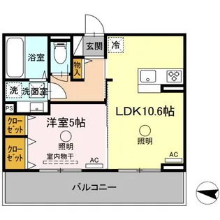 DーROOM出水【2階】の間取り