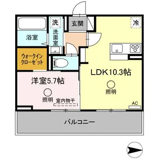 コスモス田迎【3階】の間取り