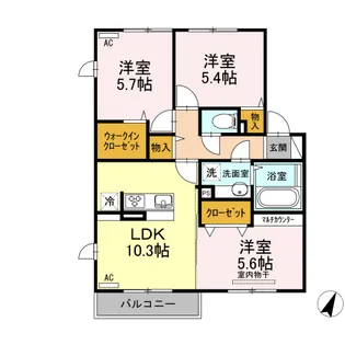 リヤン上南部【2階】の間取り
