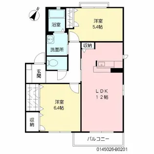 花みずき B棟【201号室】の間取り