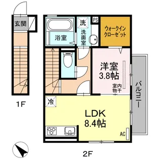 ショコラハウス【2階】の間取り