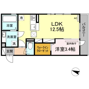 ソシア サンエイト【103号室】の間取り