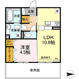 メゾン・ド・レーヴ【1階】の間取り