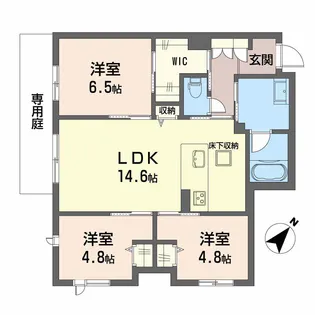 熊本県熊本市東区新南部2丁目【マンション】の間取り