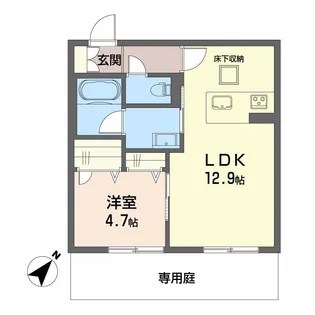 熊本県熊本市東区新南部2丁目【マンション】の間取り