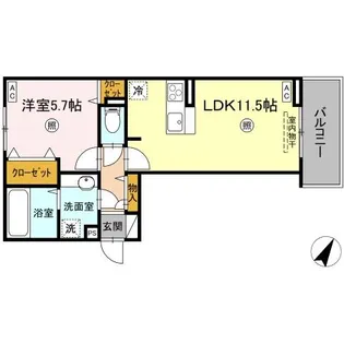 ミル・ルミエールⅡ【3階】の間取り