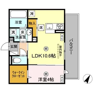 ミル・ルミエールⅡ【1階】の間取り