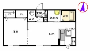 熊本県宇城市松橋町松橋【アパート】の間取り
