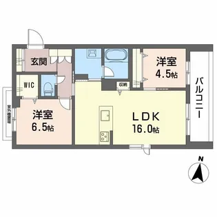 シャーメゾン壺川【2階】の間取り