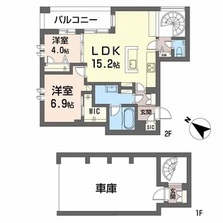 シャーメゾン 新屋敷 PREMIUM【204号室】の間取り
