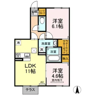 ソラーナ II【1階】の間取り