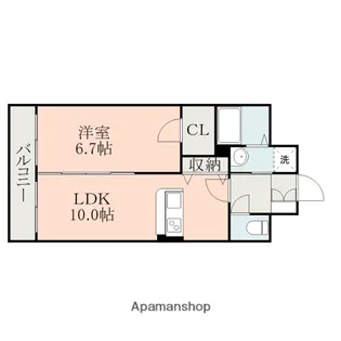 プリグレイス琴平【8階】の間取り