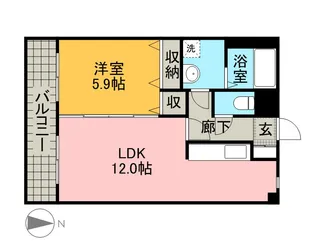 パークサイドHIRO【4階】の間取り