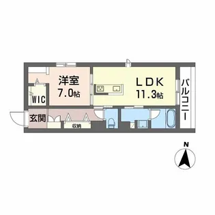 熊本県熊本市南区田迎6丁目【マンション】の間取り