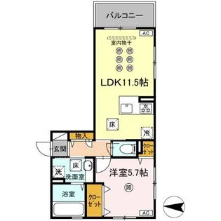 アクアフェリーチェ B棟【1階】の間取り