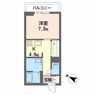 熊本県熊本市中央区本荘5丁目【マンション】の間取り