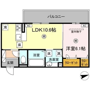 (仮称)DーROOM西区上代1丁目【1階】の間取り