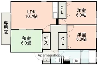 グランメール A棟【1階】の間取り