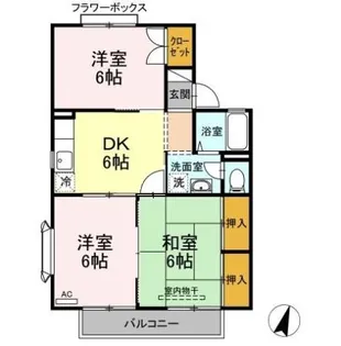 セジュール安永 A棟【2階】の間取り