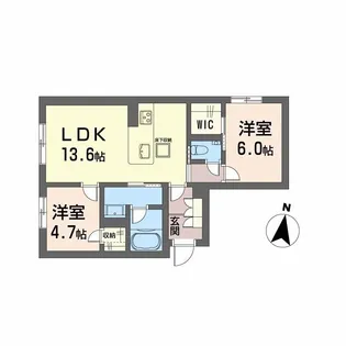 メゾンリーベル【1階】の間取り