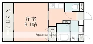 ラ・シック県立大学前Ⅲ【4階】の間取り