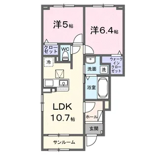 ルシール【1階】の間取り
