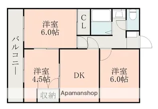 幸田ハイツ【2階】の間取り