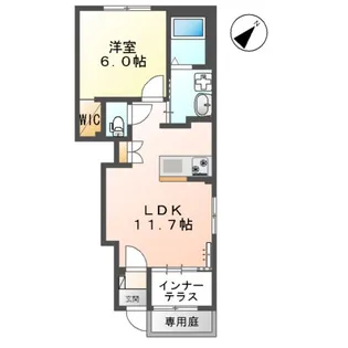 LE.LIEN広崎【108号室】の間取り